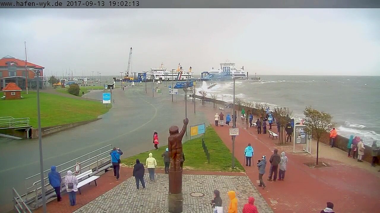 Sturmflut Wyk auf Föhr vom 13.9.2017