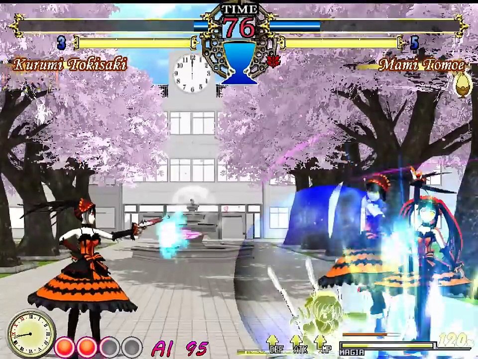 約會大作戰時崎狂三對決魔法少女小圓巴麻美 無限格鬥版 MUGEN Kurumi Tokisaki VS Mami Tomoe