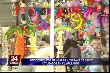 Descargar video: Peligrosos productos para fiestas se venden en el centro de Lima