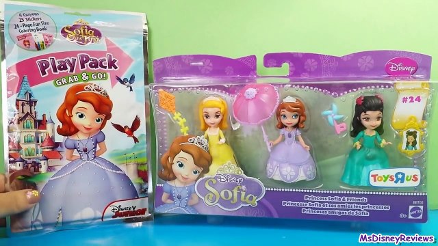 Disney Junior Princess Sofia the First & Princess 3-Friend Pack Dolls & Play Pack Grab n Go Surprise