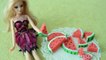 Como fazer comidinhas, frutas melancia para a boneca Barbie