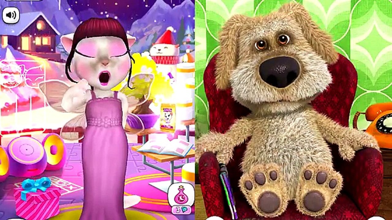 Talking Tom Gold Run iPad Gameplay - Talking Angela VS Talking Ginger VS Talking Ben Ep 2