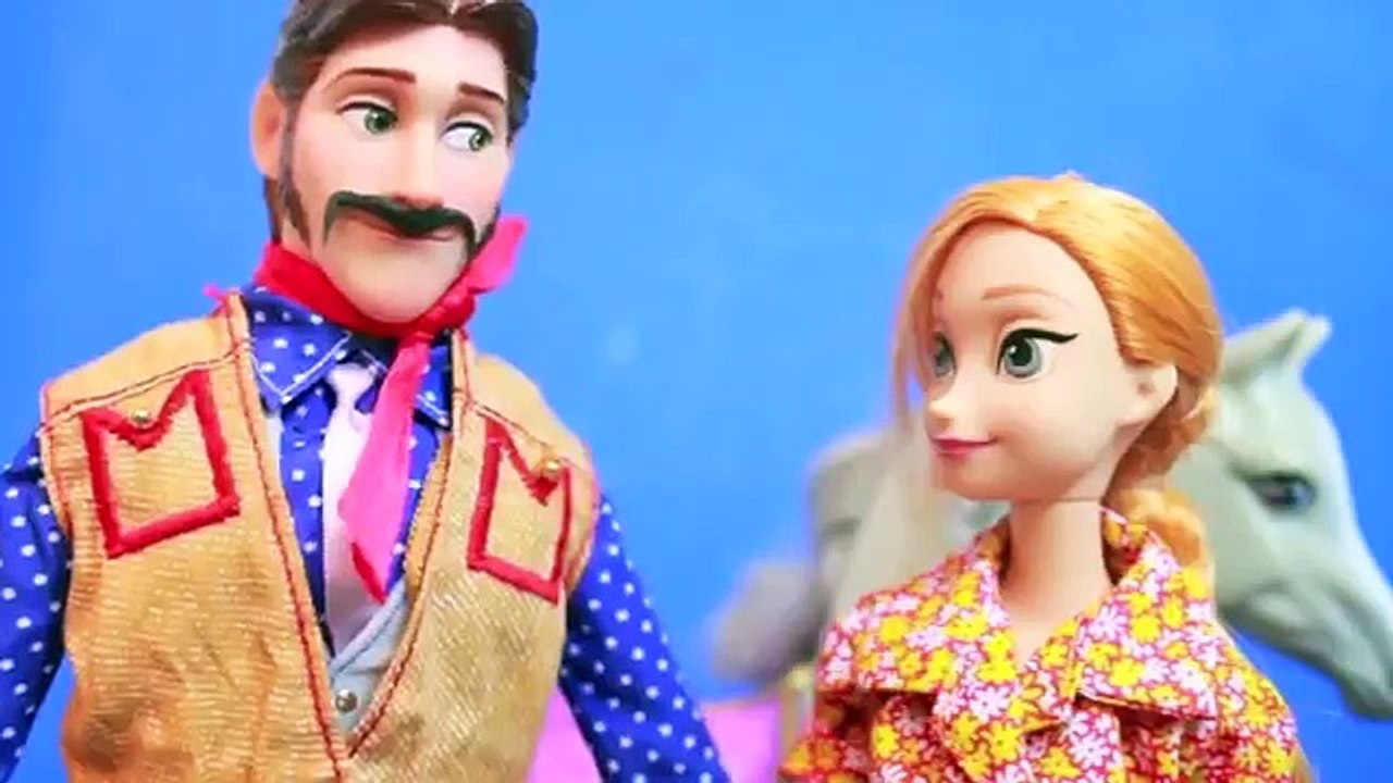 FROZEN Goes WEST Elsa, Anna, Play Doh Cowboys Hans Sheriff Kristoff, Olaf SILENT Film Disn