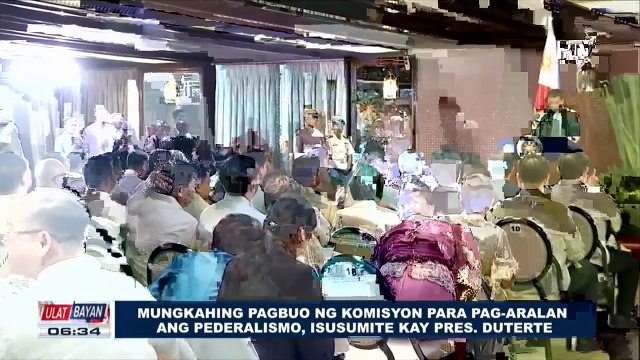 Mungkahing pagbuo ng komisyon para pag-aralan ang Pederalismo, isusumite kay Pangulong Duterte