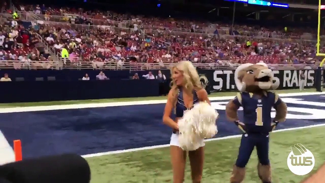 Marine Surprises NFL Cheerleader Wife By Coming Home to Watch Her First Game!