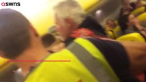 Flight passenger filmed getting aggressive man in choke hold