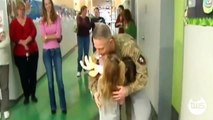 Soldier Surprises Triplet Daughters at School