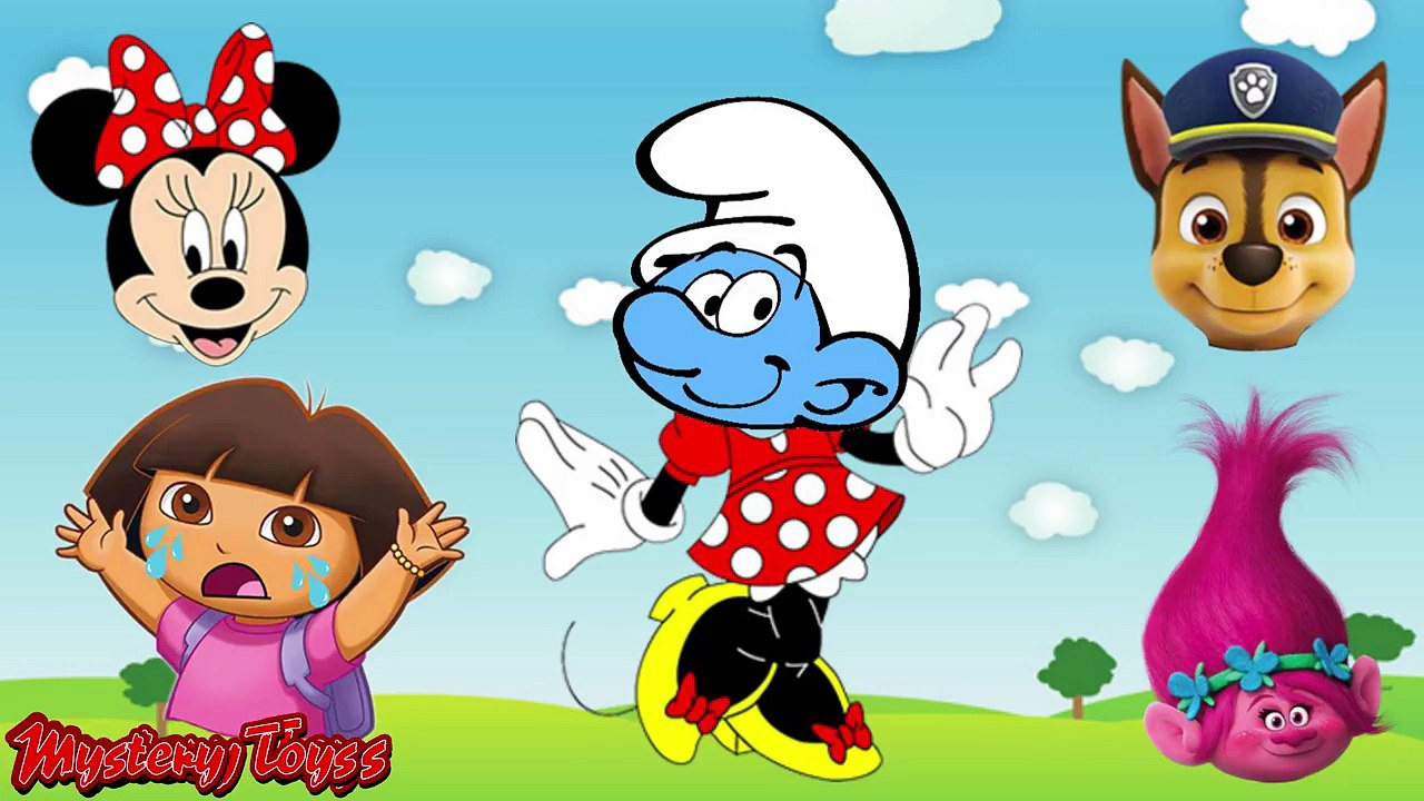 Wrong Heads Paw Patrol Masha and the Bear Dreamworks The Smurfs Trolls Finger Family Nursery Song