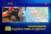 Terminal de Yerbateros: prohíben salida de buses a la Carretera Central