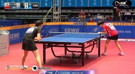 신유빈vs왕티엔이 결승 한국VS중국 2017 아시아 주니어&카데트 탁구선수권 카데트 한국VS중국 마지막세트
