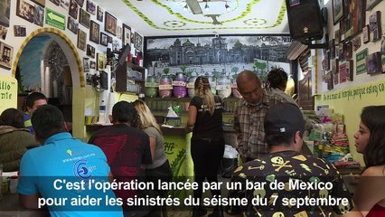 Au Mexique, l'idée originale d'un bar pour aider les sinistrés