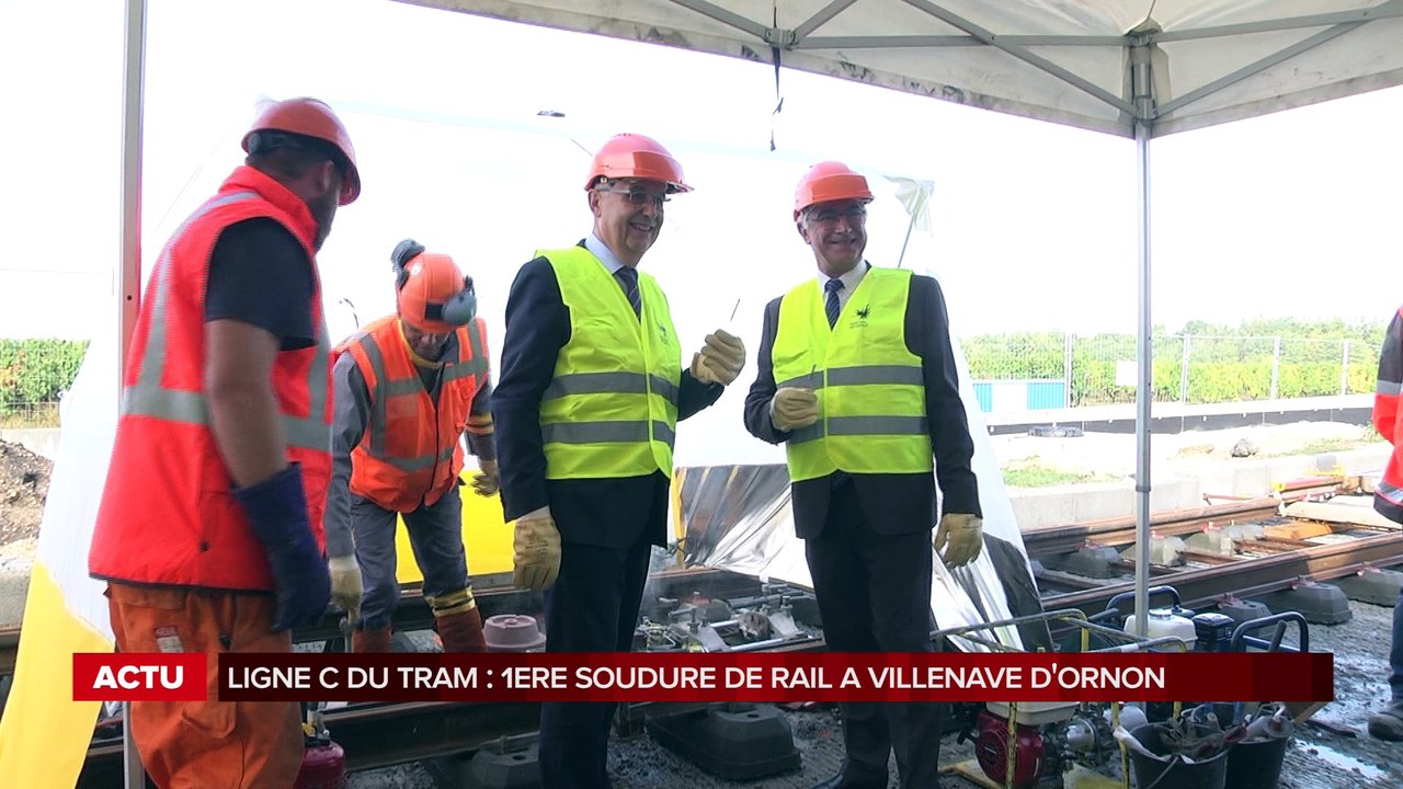 Extension du Tram C : le premier rail a été soudé à Villenave d'Ornon