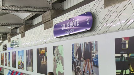 La station de métro Hôtel de Ville à Paris célèbre les JO 2024