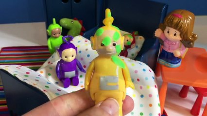 SICK TELETUBBIES Toys In BED with Green Spots!