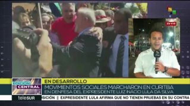 Movimientos sociales de Brasil marchan en solidaridad con Lula