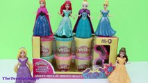 Play Doh Sparkle Princess Disney Frozen Elsa Anna Ariel MagiClip Glitter Glider Magic Clip Dolls