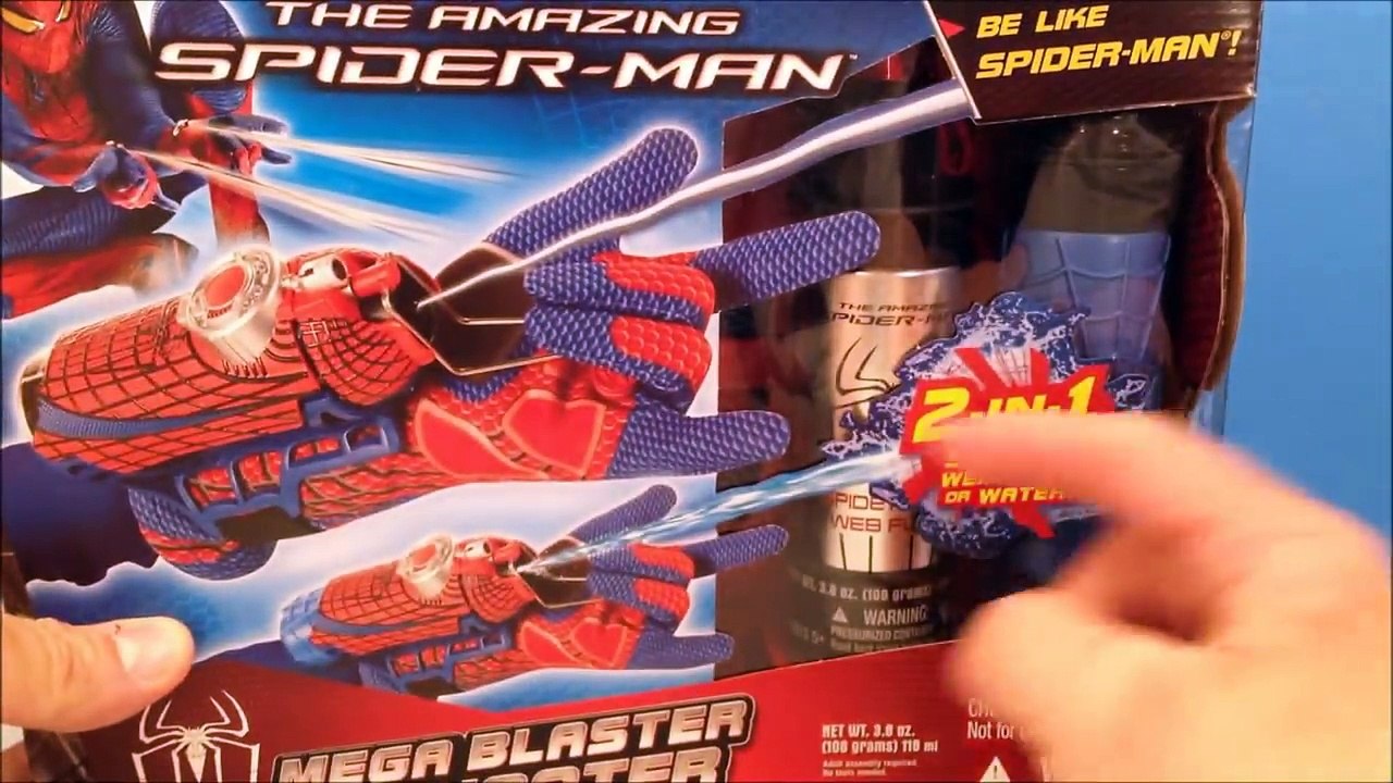 THE AMAZING SPIDER-MAN MOVIE MEGA BLASTER WEB SHOOTER TOY REVIEW