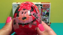 Minnie Mouse Surprise Kinder Eggs and Disney Minnie Trefl Puzzle