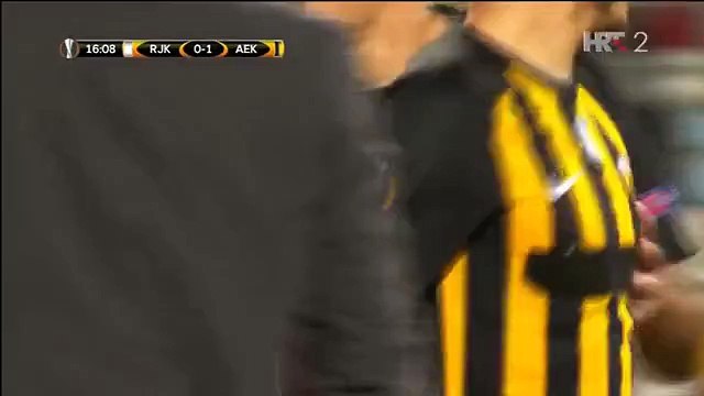 Petros Mantalos Goal Rijeka vs AEK Athens 0-1 (14.09.2017)