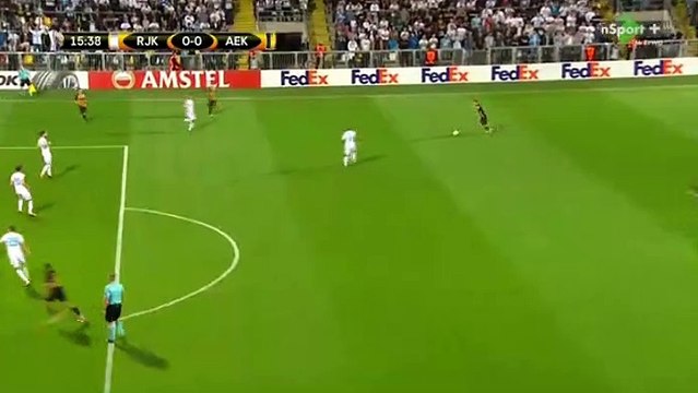 Petros Mantalos Goal HD - Rijeka	0-1	AEK Athens FC 14.09.2017