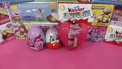 Huevos sorpresa: kinder rosa, muñeca Barbie y my little pony Videos de unboxing toys