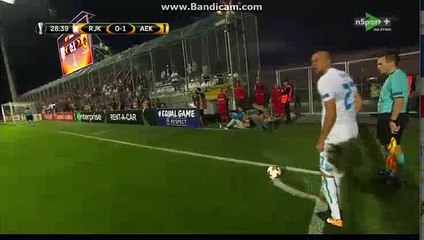 Josip Elez Goal HD - HNK Rijeka 1-1 AEK Athens 14.09.2017