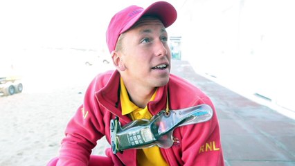 FURTHER FOOTAGE: Portuguese Men O'War swept ashore by gales