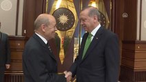 Cumhurbaşkanı Erdoğan, Fransa Dışişleri Bakanı Le Drian'ı Kabul Etti
