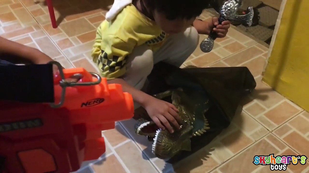 GIANT YETI vs. TODDLER Part 2 - Monster lurking in our house with Skyheart Nerf Battle
