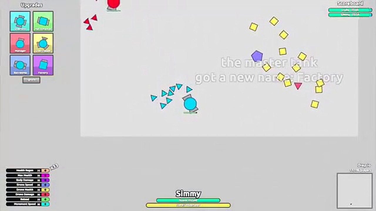 NEW DIEP.IO FACTORY TANK!! // Mini Tank Drones // New Diep.io Update