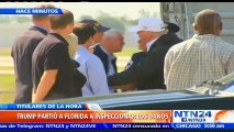 Presidente Donald Trump llegó a Florida para constatar los daños causados por el huracán Irma
