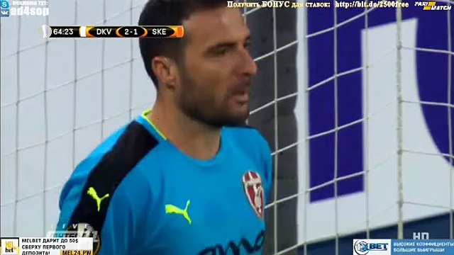 Dieumerci Mbokani Penalty Goal - Dyn. Kiev vs Skenderbeu 3-1 (14.09.2017)