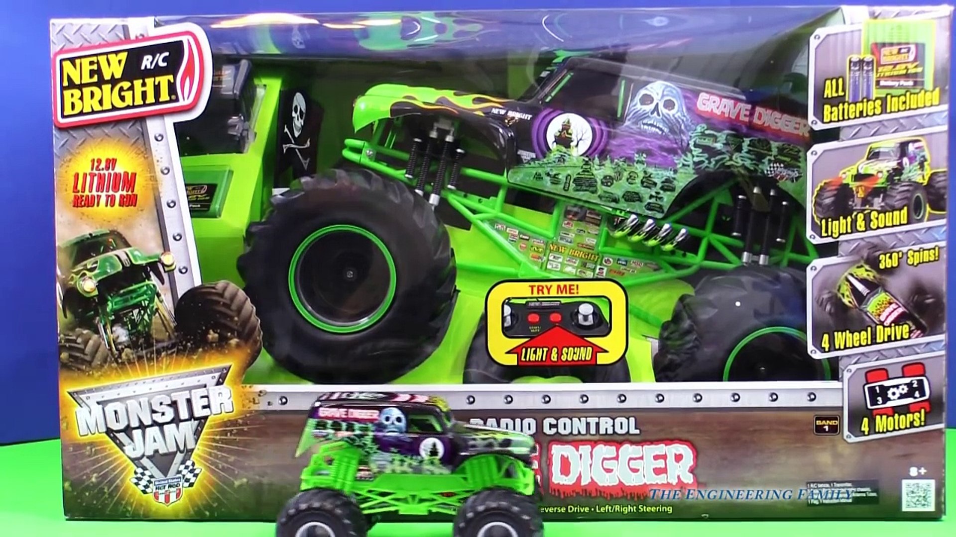 GRAVE DIGGER Monster Jams Grave Digger Remote Control Monster Truck a Monster  Truck YouTube Video – Видео Dailymotion