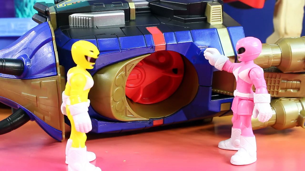 Power Rangers Imaginext White Ranger & Warrior Mode Tigerzord Rescue Friends And Defeat Goldar Zed