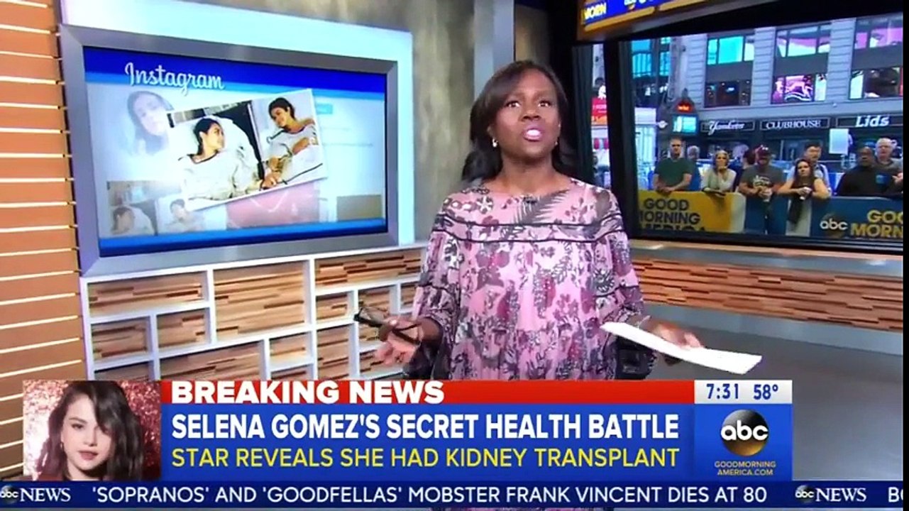 Selena Gomez - Reveals Her Battle With Lupus Resulted In A Kidney Transplant