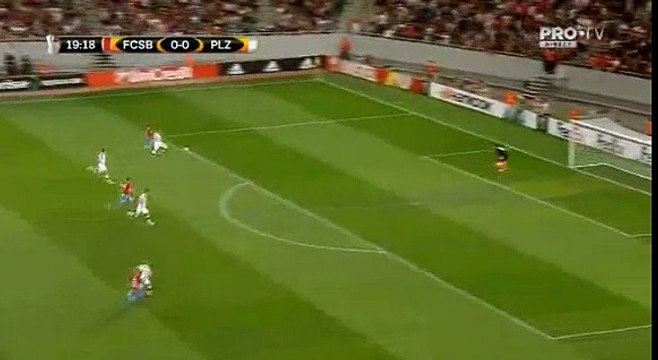 FCSB 1-0 Plzen 14/09/2017 Constantin Budescu Goal 21' HD Full Screen Europa League