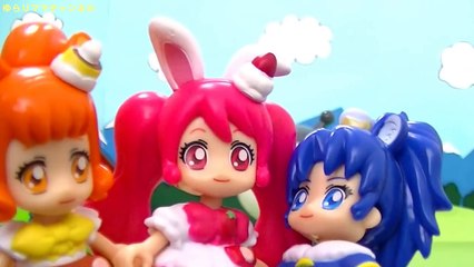 キュアボーン(骨)　になっちゃった ! 大変 ! ビブリー 先生 助けて お医者さん ごっこ スクイーズ キラキラプリキュアアラモード バイキンマン 変身 戦い おもちゃアニメ P