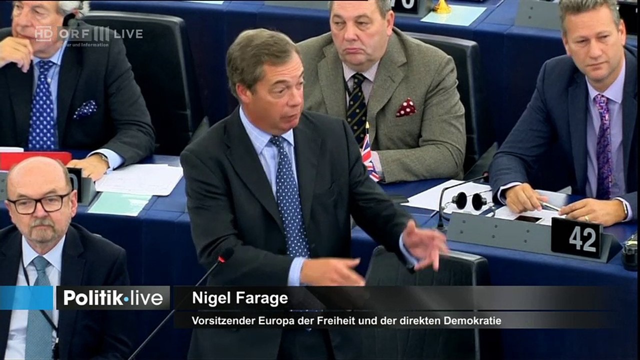 Jean-Claude Junckers Rede zur Lage der EU-Nigel Farage