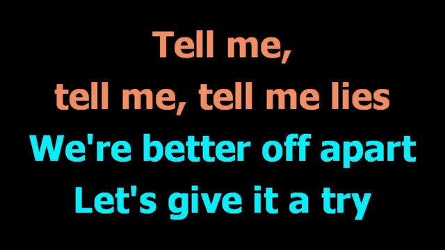 Little lies - Fleetwood mac - Karaoke - Lyrics