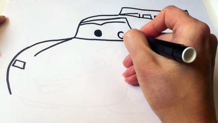 How to draw Cars 2? Drawing Lightning Mcqueen - Coloring Pages for Kids Toddlers