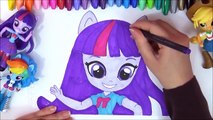 MLP My Little Pony Equestria Girls Minis Speed-Color! Twilight Sparkle, AppleJack MLP Coloring Art