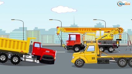 Big Trucks are Superheroes Cartoon - Car Parking - Video For Kids