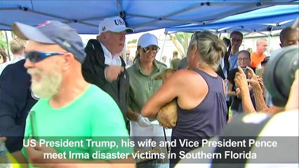 Donald Trump meets Irma disaster victims in Florida