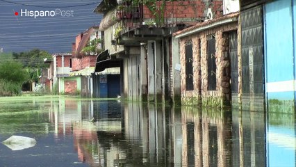 Aguas del Lago de Valencia se tragan a un pueblo en Venezuela