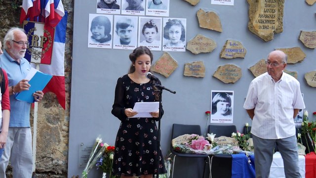 Cérémonie en Mémoire des enfants juifs : lecture de lettres par Sophia Bensiahmed
