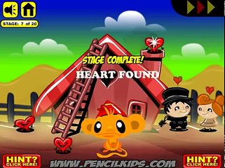 Мультик игра Счастливая обезьянка: Сердца (Monkey GO Happy Hearts)