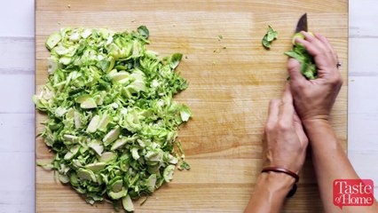 Shredded Gingered Brussels Sprouts