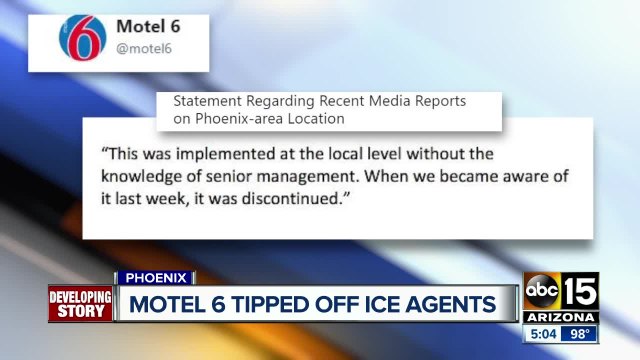 Motel 6 employees tips off ICE agents