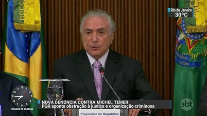 PGR denuncia presidente Temer por obstrução à Justiça e organização criminosa