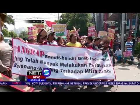 Pengemudi Grab Car Tuntut Hak Mereka Kepada Perusahaan Melalui Unjuk Rasa- NET 5